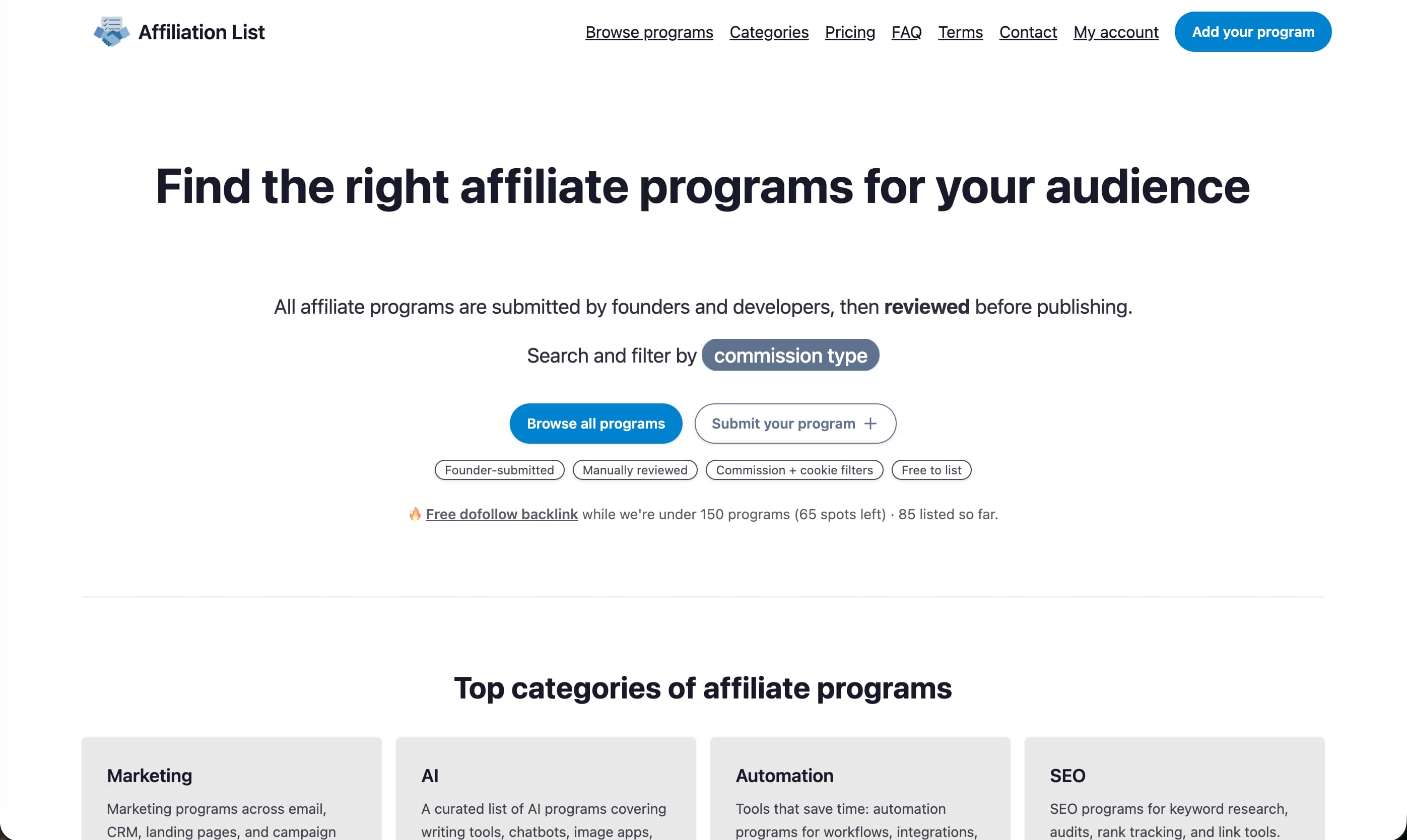 Affiliation list