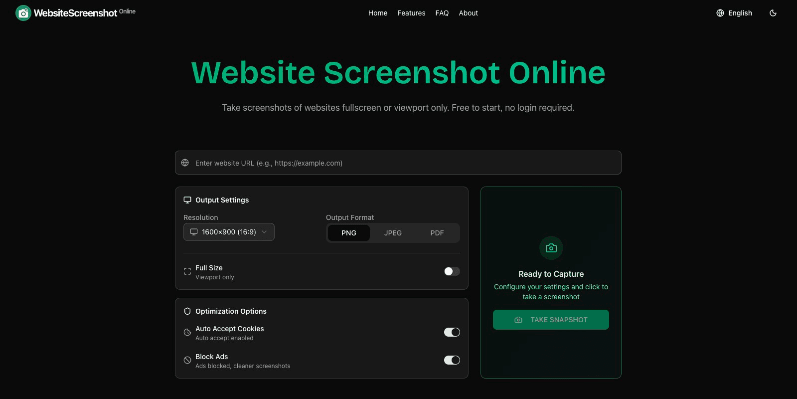 Free Online Website Screenshot and Video Recording Tool